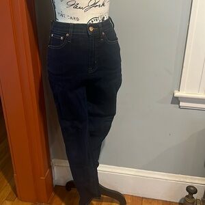 J. Crew Denim 10” Toothpick Stretch Dark Wash Jeans (26)